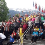 Die Bunten aus Augsburg feiern in Innsbruck die Teilnahme am World Music Festival Die Bunten Gruppenbild in Innsbruck