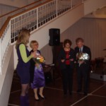 Nadia Kuzmina, Angelika Jekic und das Ehepaar Sonnemann, die Gründer der Miriam Stiftung