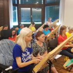 Beim Einspielen im Haus St. Ulrich