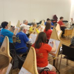 Beim Einspielen im Haus St. Ulrich